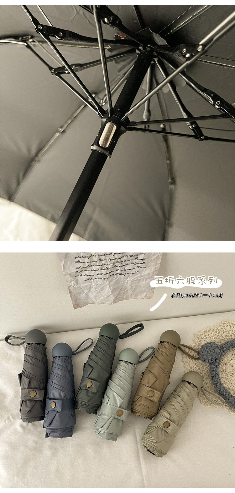 口袋胶囊五折晴雨伞两用小巧便携印刷logo遮阳太阳防晒防紫外线女详情11