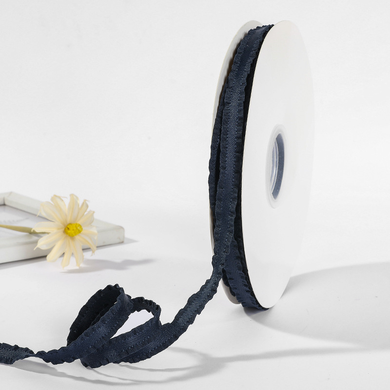 韩版定制款涤纶荷叶边缎面丝带皱边DIY裙边褶皱织带详情13