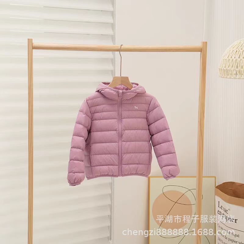 儿童新款超轻羽绒服白鸭绒轻薄连帽外套男童女童中大童春秋短款详情18
