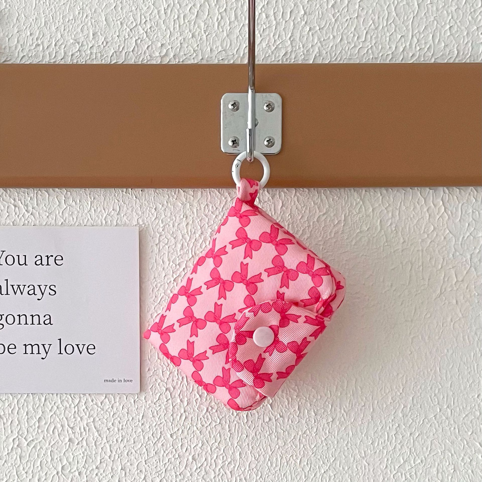 韩国ins蝴蝶结零钱包可爱少女心便携多功能收纳卡包小巧包包挂件详情9