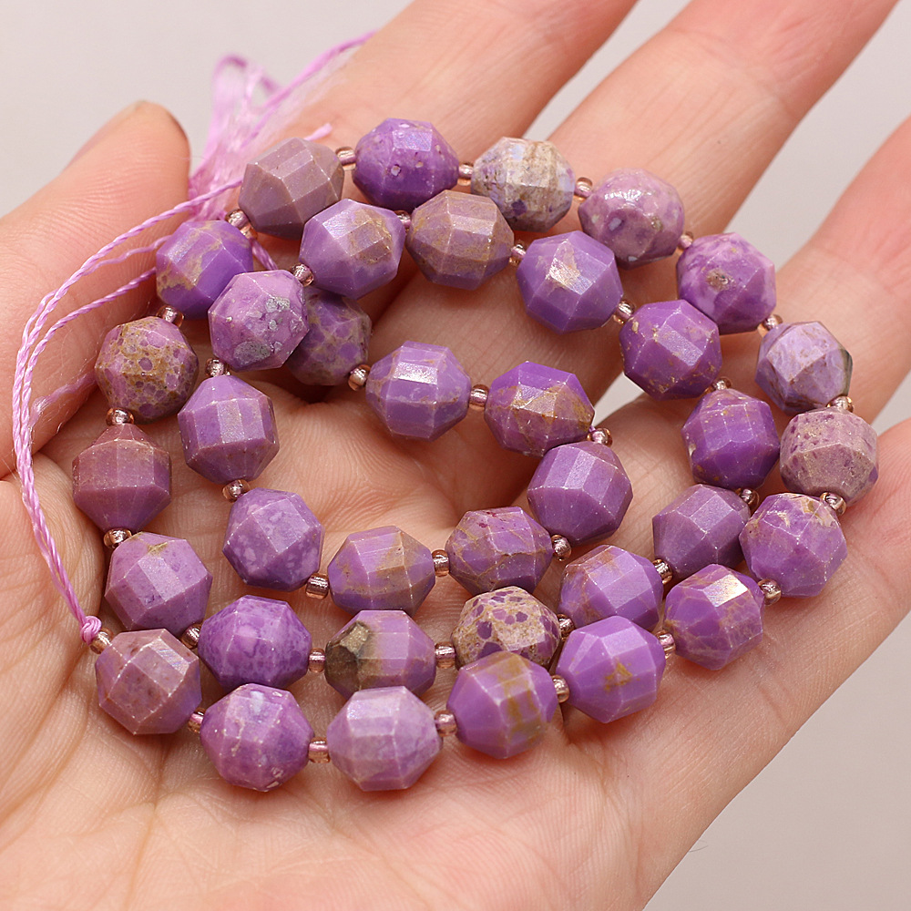 Wholesale of natural rose quartz rough stone cut surface bucket beads, crystal agate, diy jewelry accessories, semi-finished products, handcrafted beads pic 23