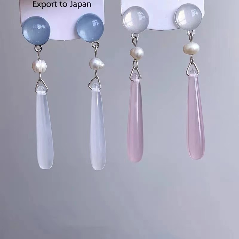 新款水滴珍珠清冷国风气质耳夹无耳洞女耳钉耳饰配饰新中式古风详情1