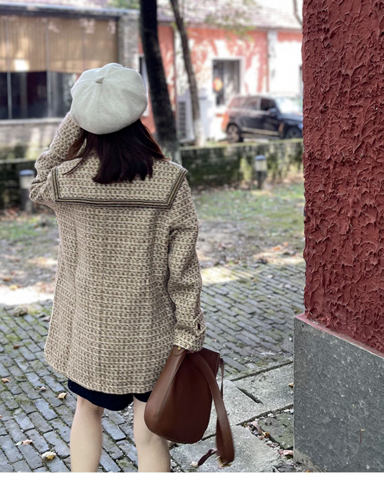 贝雷帽女秋冬季新款八角画家帽休闲百搭报童帽子复古英伦帽子详情3