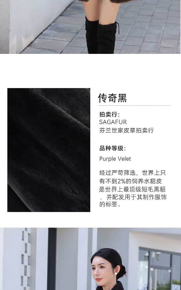 貂皮大衣女冬季新款整貂皮外套中老年貂绒仿皮草中长款加厚妈妈装详情9