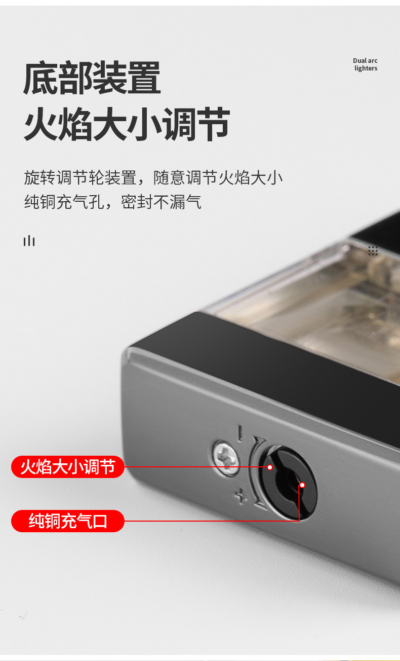 Double-flame transparent gas chamber direct-flush open flame conversion metal lighters can be delivered on AliExpress, popular lighters in Europe and America pic 9