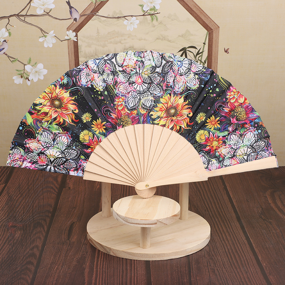 Hemu Bone Craft Fan Factory wholesals creative gifts. Customize 16/18/24 square wooden bone fans according to your drawings pic 7