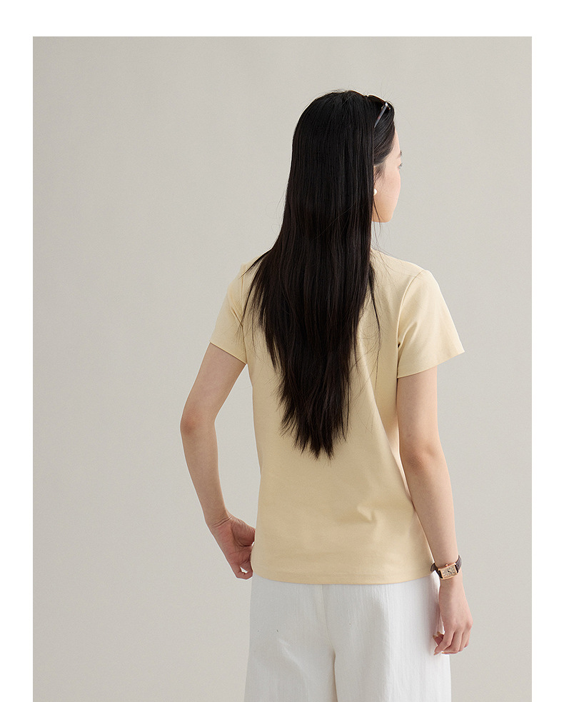 【 Blockbuster B: Super Comfortable Double-collar T-shirt with Upgraded Fabric 】 Spring short-sleeved T-shirt pic 84