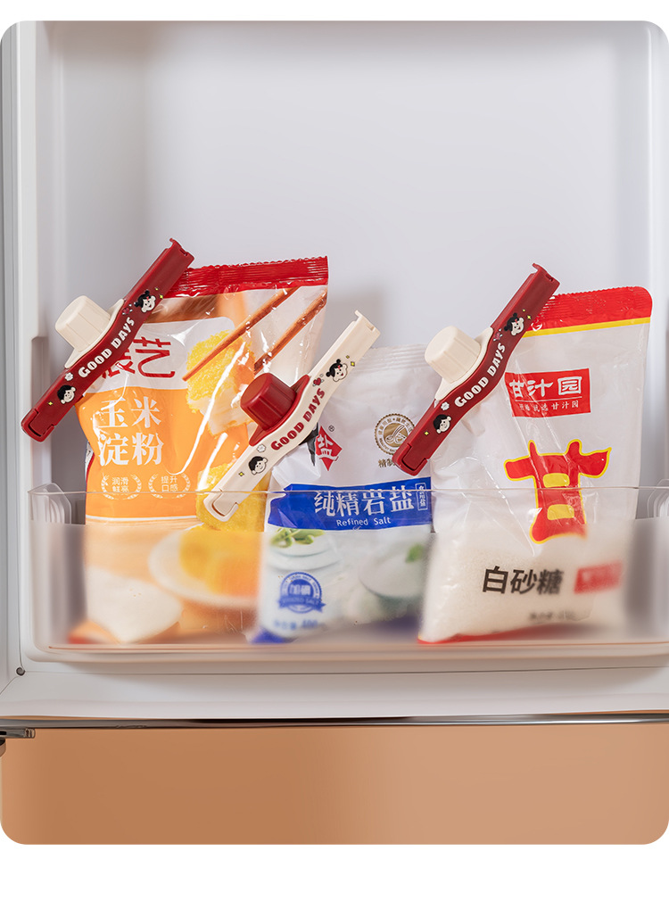 梵特精准控量彩色封口夹密封夹厨房调料食品保鲜夹收纳式封口神详情15