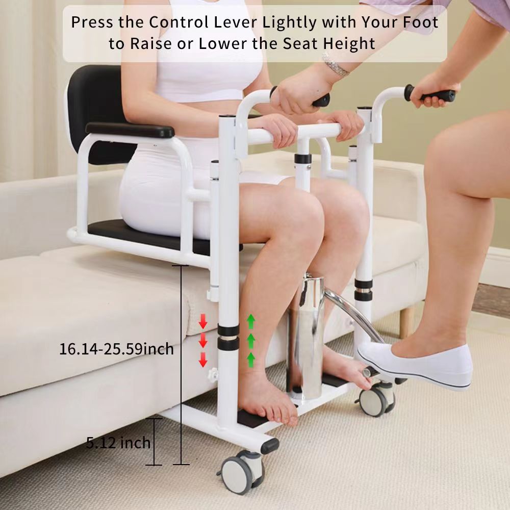 康益多移位机家用瘫痪卧床老人护理神器多功能液压升降推车洗澡椅详情6