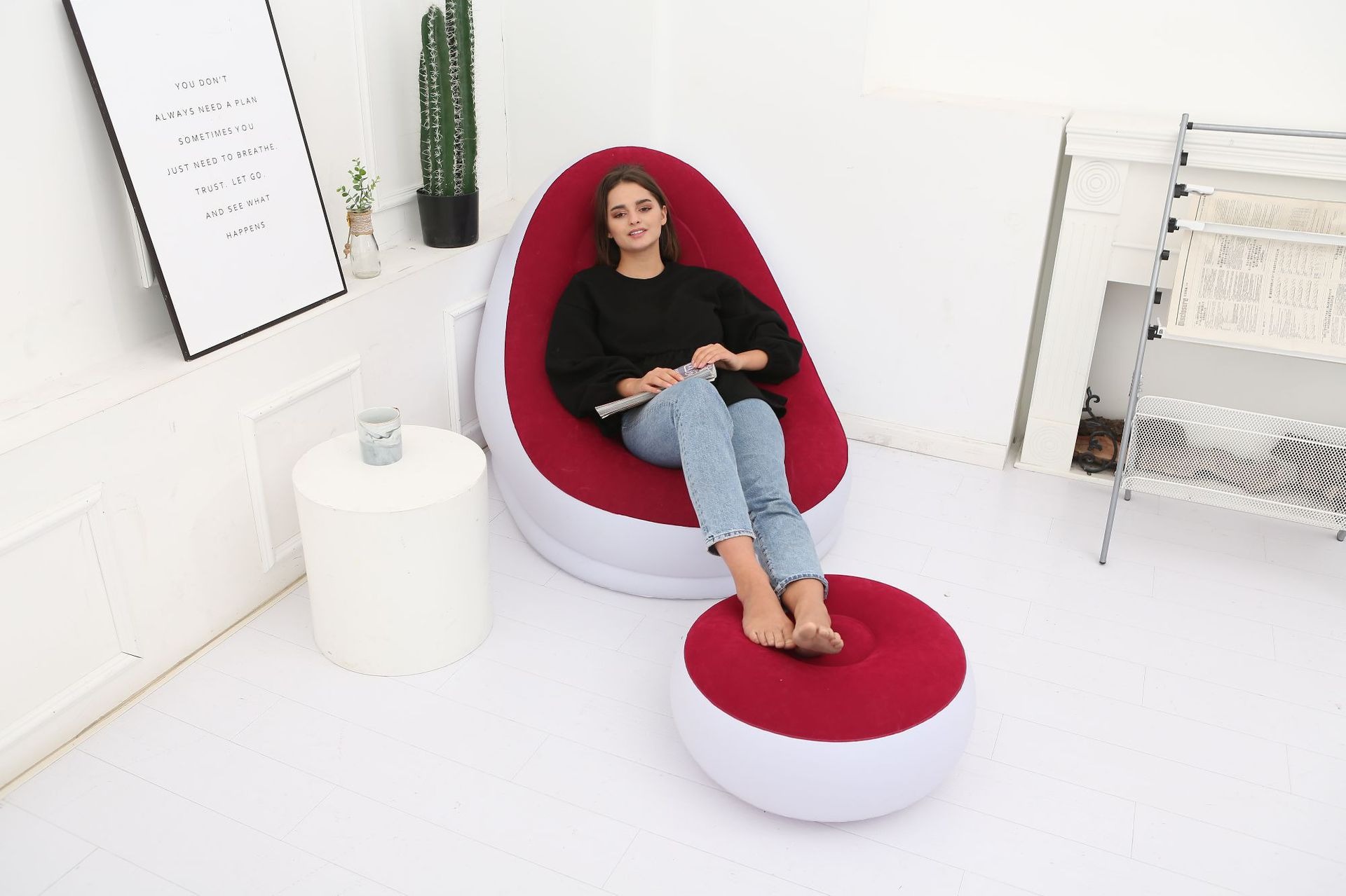 厂家批发多功能充气组合沙发单人沙发床懒人沙发午休躺椅详情16