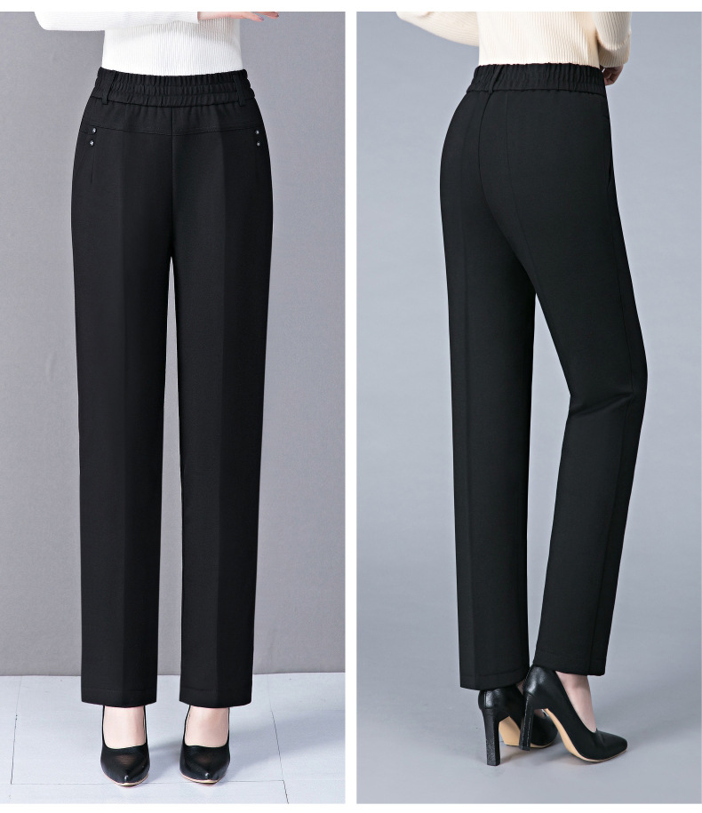 Middle-aged and elderly mothers should wear loose, large-sized white duck down and thick cotton pants with knee pads for winter outerwear pic 15