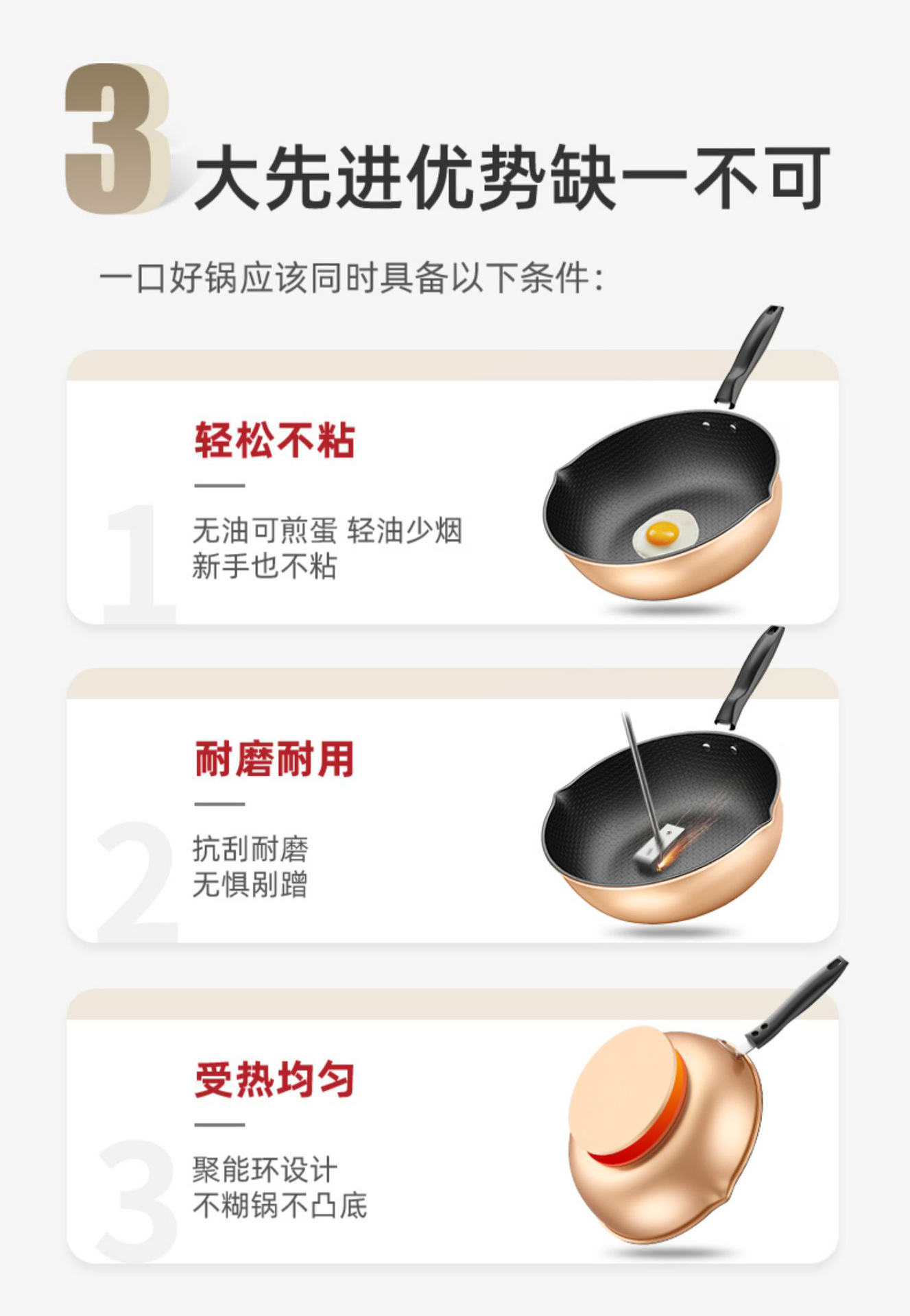 New household cooking wok, honeycomb non-stick wok, multi-functional frying wok, universal stove, iron wok, multi-functional flat pan pic 3