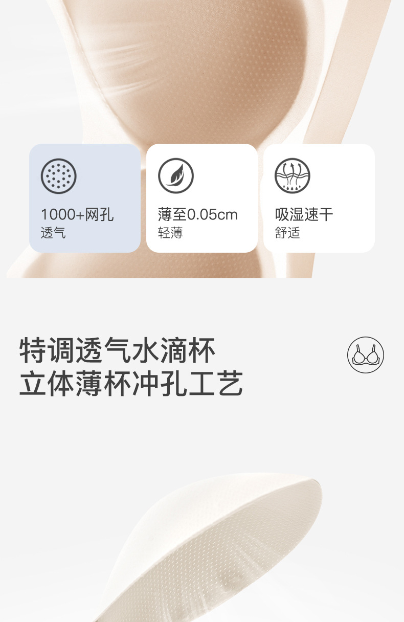 Ice Silk ultra-thin seamless lingerie for women, no steel rings, small breasts, gathering, invisible summer sweat-absorbing, breathable, comfortable and beautiful back bra pic 32