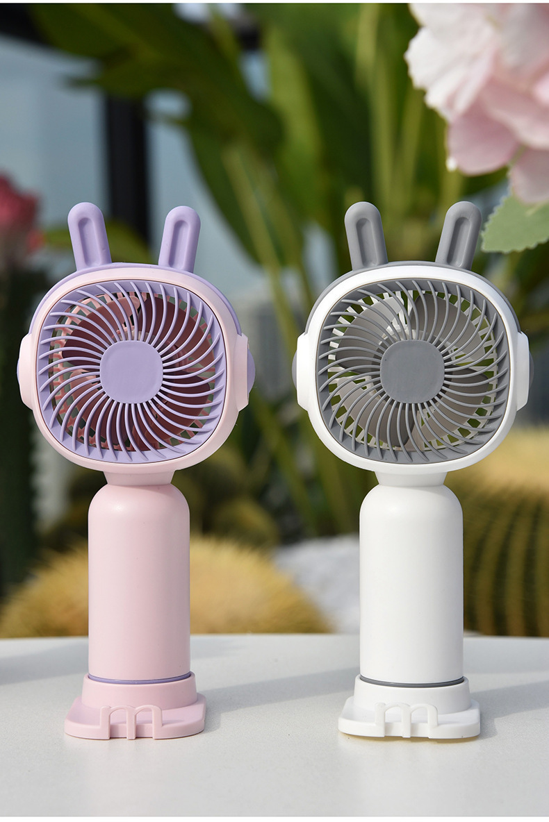 创意手持小风扇卡通迷你便携USB充电学生礼品制作logo电扇批发厂详情24