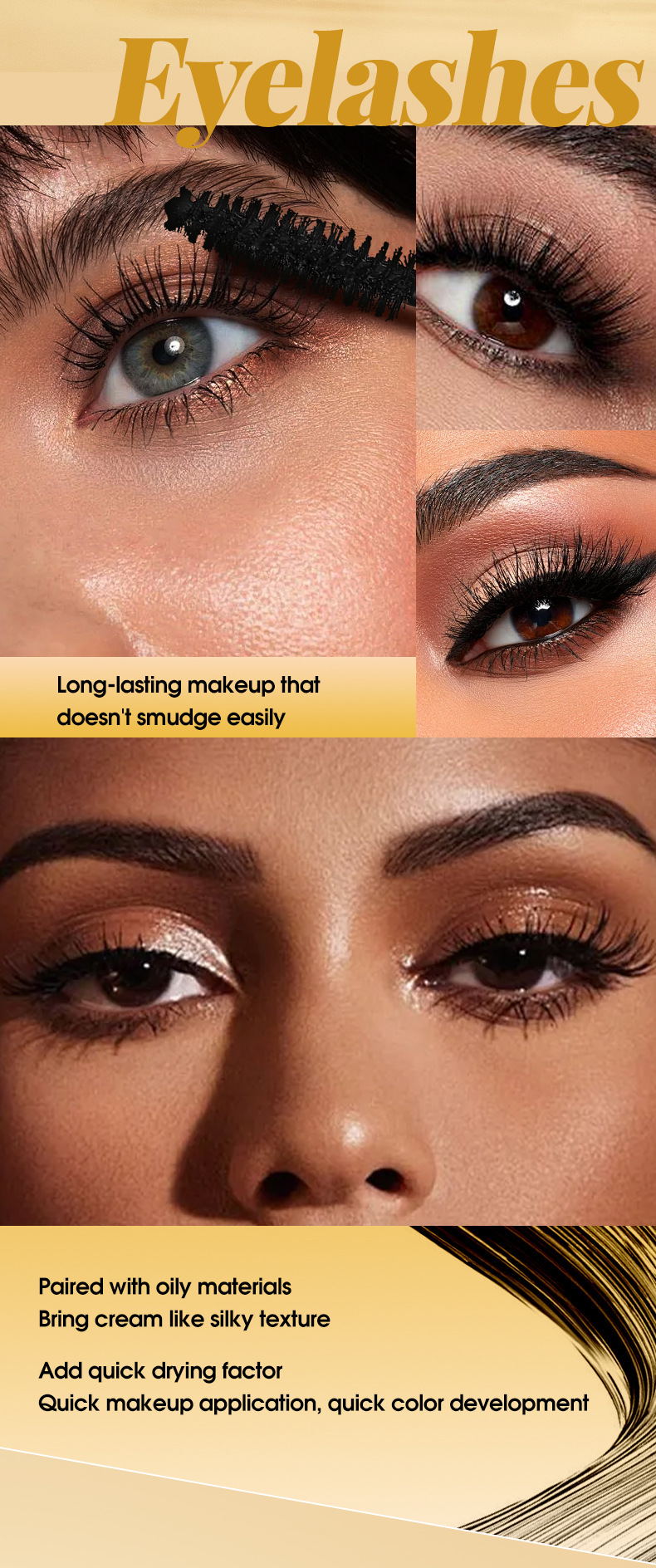 【 Cross-border Exclusive 】MEIDIAN Mascara Wholesale: Long, Curly, Thick, Waterproof and Sweat-proof Mascara pic 3