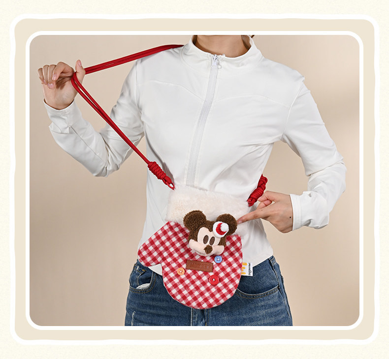 Disney official Zootopia Judy Nick Mickey Star Dream crossbody Bag Plush doll bag for autumn and winter pic 8