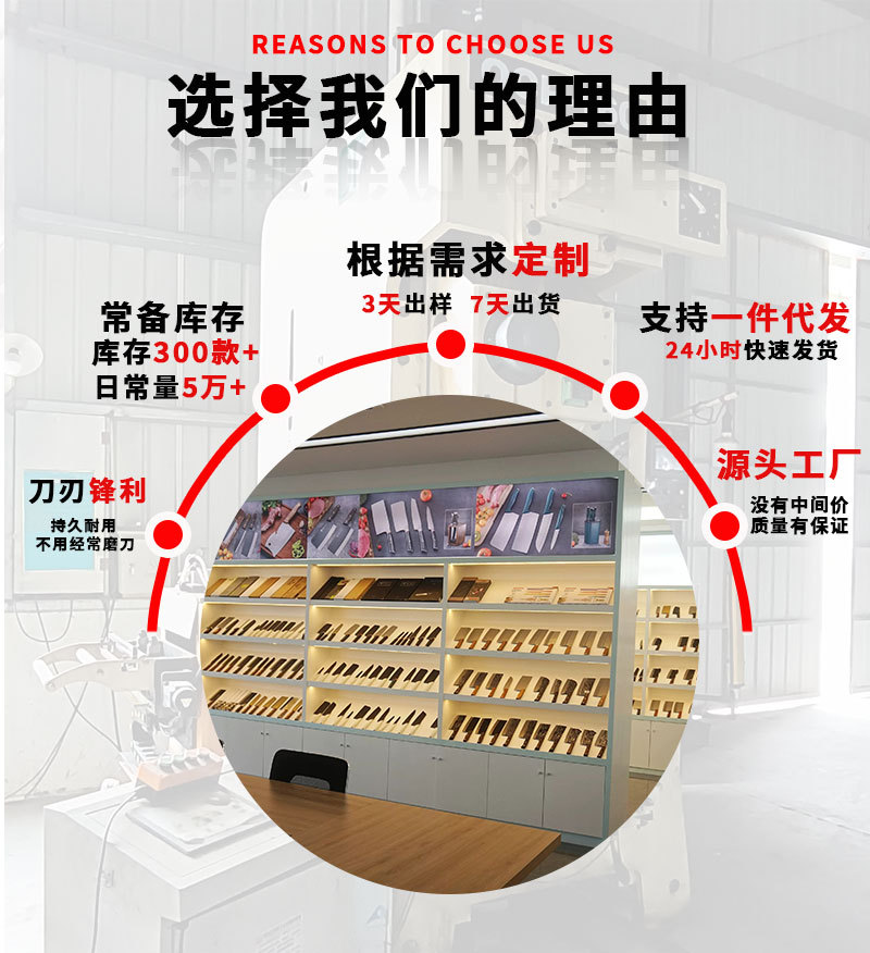 酒店专用厨师刀不锈钢厨房菜刀40Cr13切片刀黄花梨木柄2号厨片刀详情14