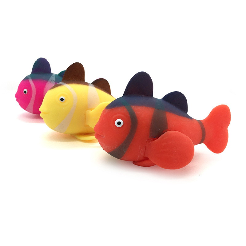 Cross-border new product: Goldfish Flour Kneading Fun, Marine Animal Flour Release Toy, TPR soft Rubber Stress-relieving toy pic 3