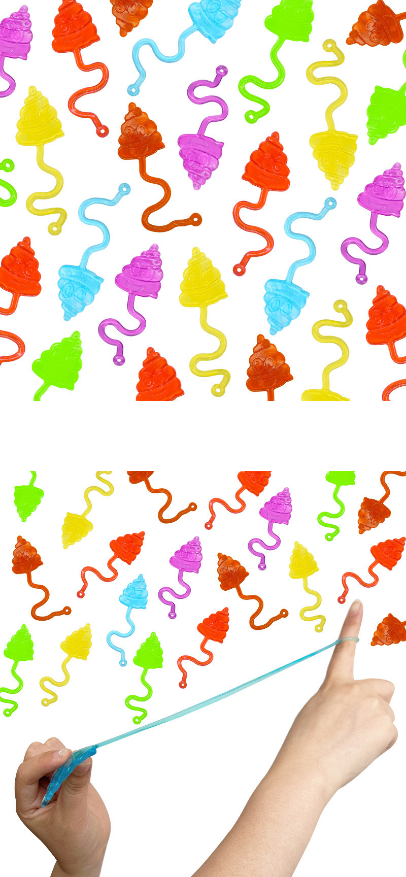 爆款TPR软胶弹性伸缩弹力粘粘便便爬墙创意整蛊黏黏万圣节小玩具详情2