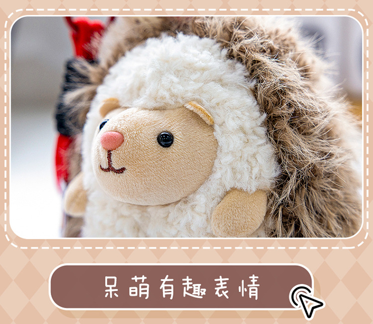 Adorable pequeño erizo peluche muñeca bondadoso bolsa colgante mesa pendulo simulación animal regalo de cumpleaños pic 5