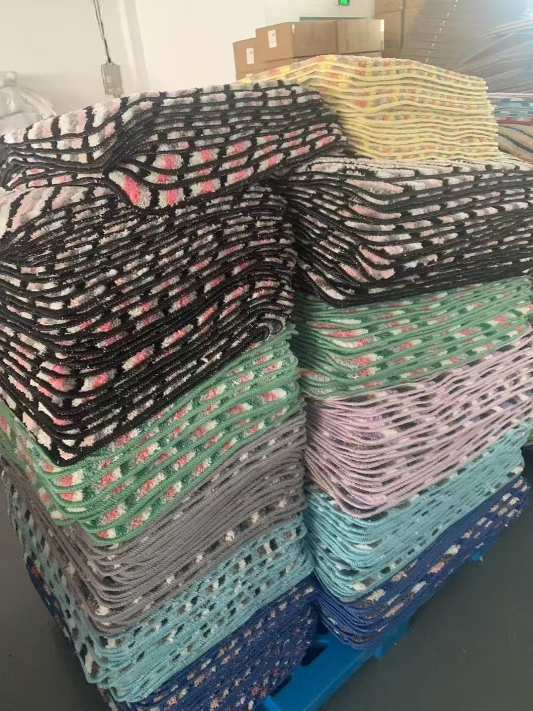 Hilo de cola en stock rayas diagonales microfibra tufted peluche color aleatorio interior dormitorio baño absorbente puerta tapetes piso pic 3