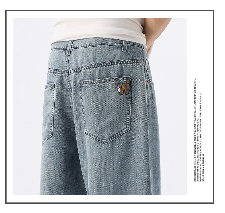 2025天丝牛仔裤男款夏季新款薄款直筒阔腿莱赛尔男士冰丝休闲裤子详情14