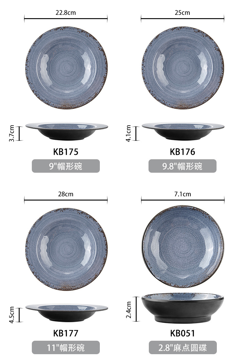 New imitation porcelain KB tile grey pattern melamine tableware factory direct sales melamine tableware pic 18