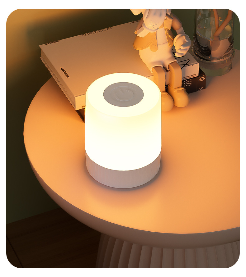 卧室触摸床头灯应急露营灯便捷三档调光小夜灯调亮度充电氛围灯详情19