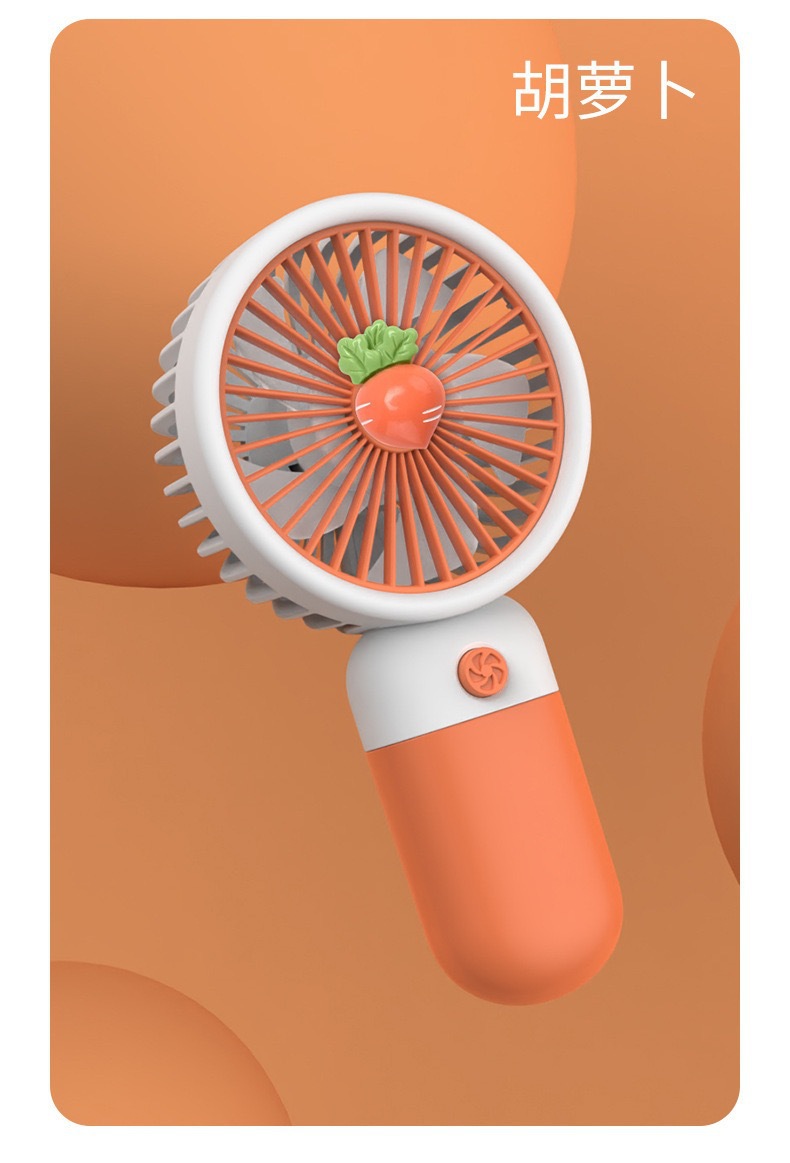 便携手持小风扇可爱撞色带手机支架学生礼品桌面 usb充电扇厂代发详情11