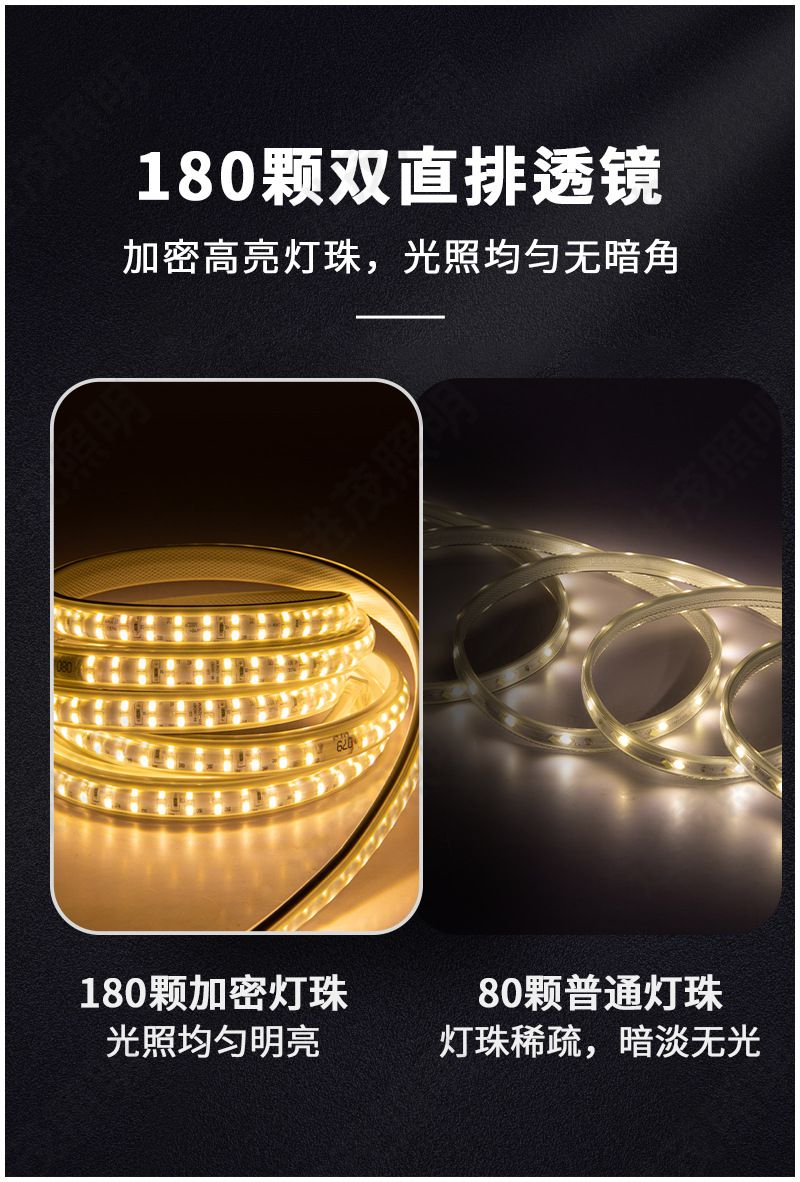 led灯带户外亮化工程氛围灯条家装吊顶高亮线条灯工程防水灯带详情11