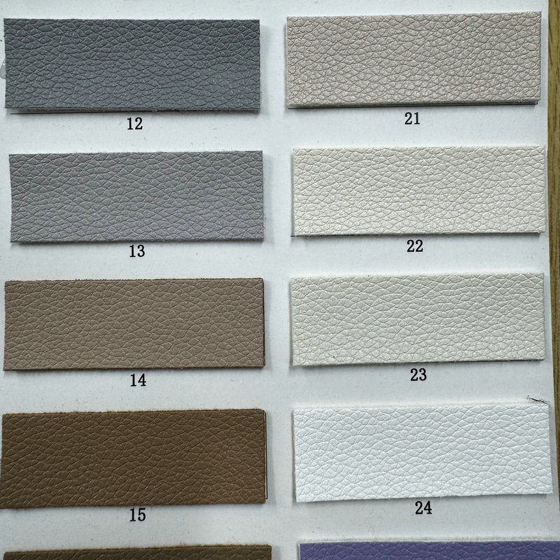 现货 耐水解1.2mm小荔枝纹PU皮革 802纹仿棉绒底皮料 箱包人造革详情11