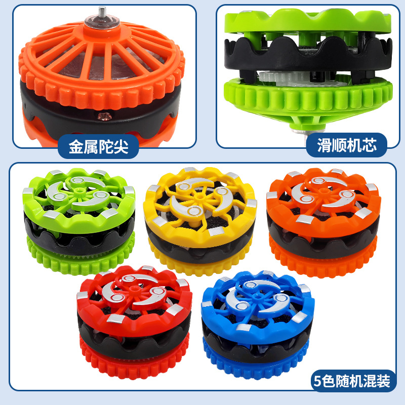 手持烟花陀螺抖音爆款激情碰撞解压回力惯性打火石陀螺玩具批发详情7