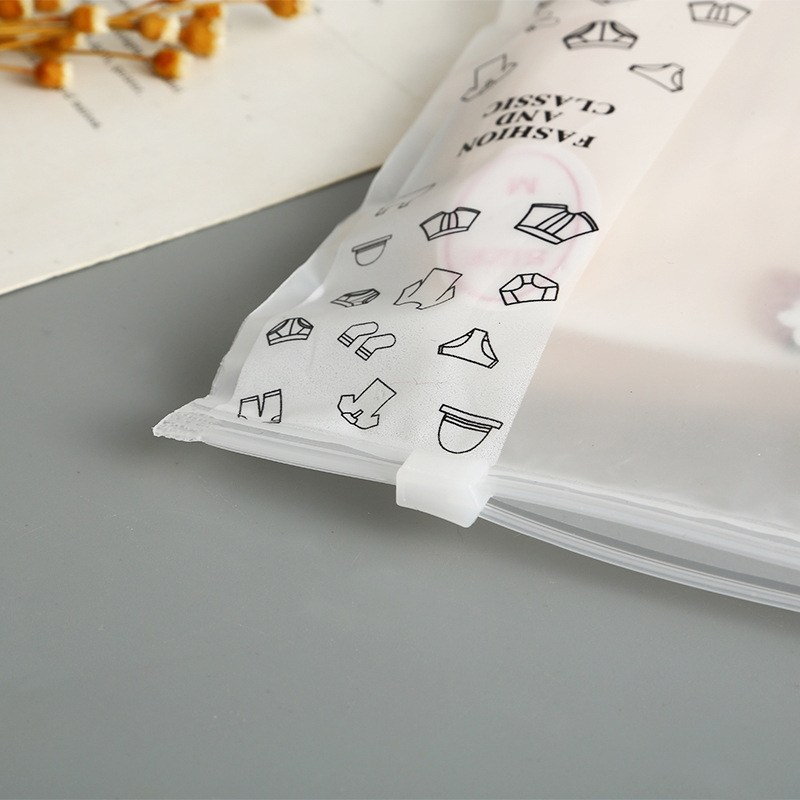 Wholesale of in-stock eva frosted self-sealing bags, transparent sealed zipper bags, clothing and underwear packaging bags, sealing and bone pulling bags pic 11