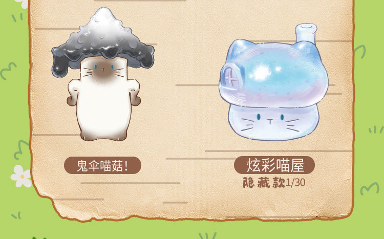 Cat PAI Fantasy Mushroom Series Blind Box DIY Decorative Resin Small Ornaments Cartoon Cute desktop ornaments pic 5