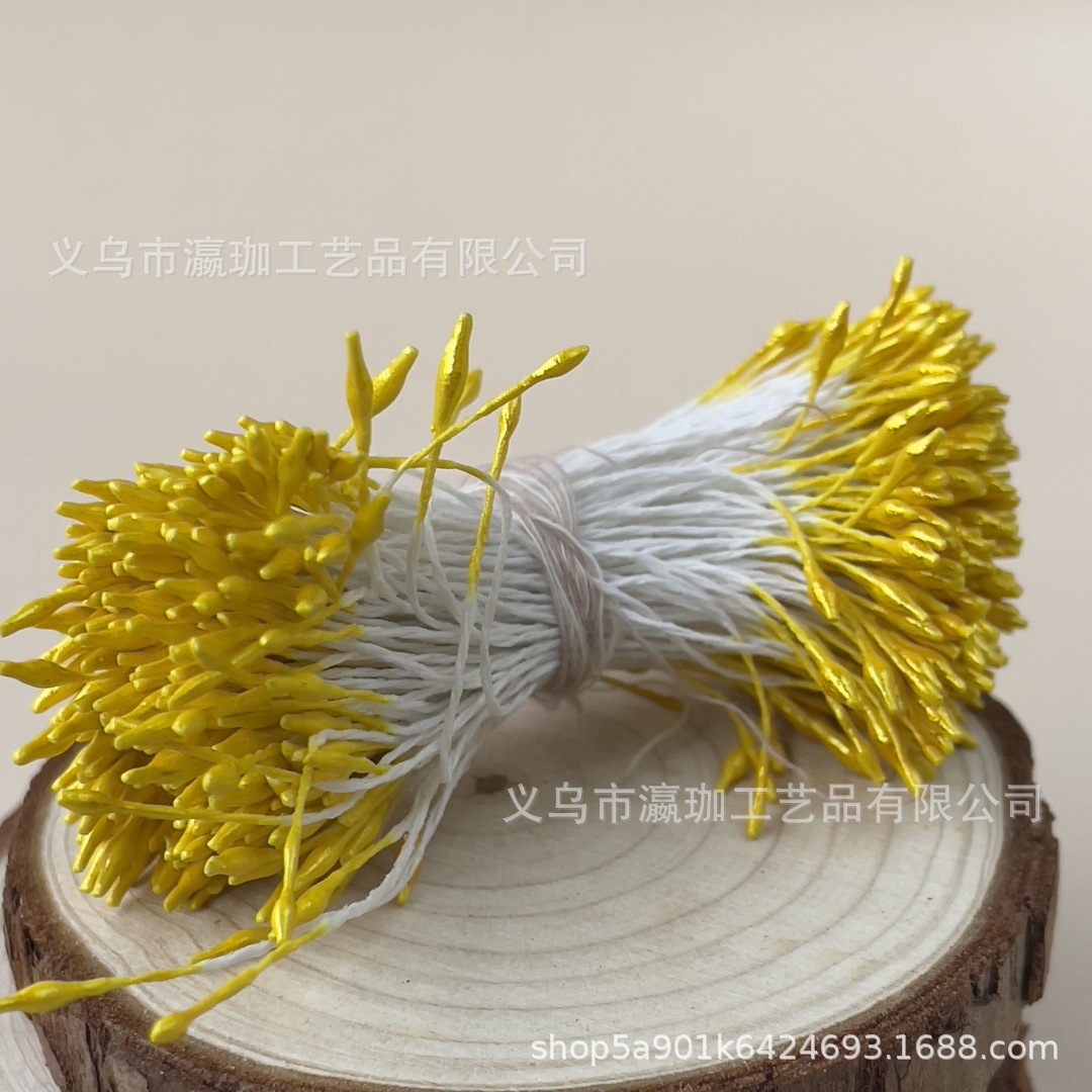 小尖头珠光花心花蕊DIY古风头饰配件手工花辅料仿真花苞装饰品详情3