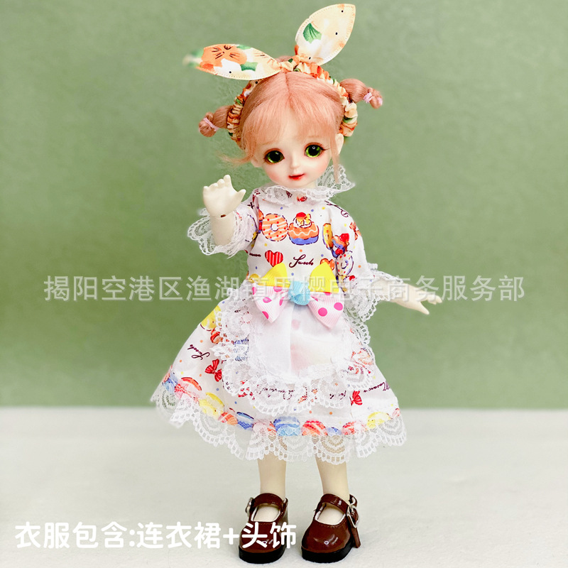 6分bjd娃娃换装衣服洛丽塔套装30厘米洋娃娃裙子连衣裙制服女仆装详情12
