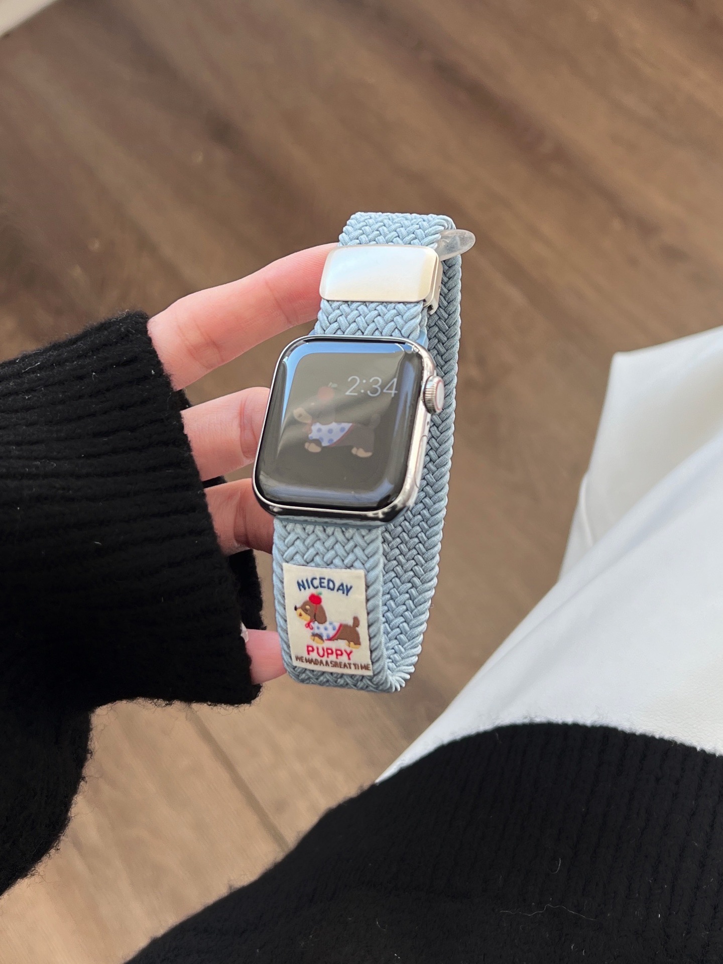 The puppy elastic woven nylon watch strap is suitable for the Apple Watch 10th generation 987654Ultra/SE pic 14