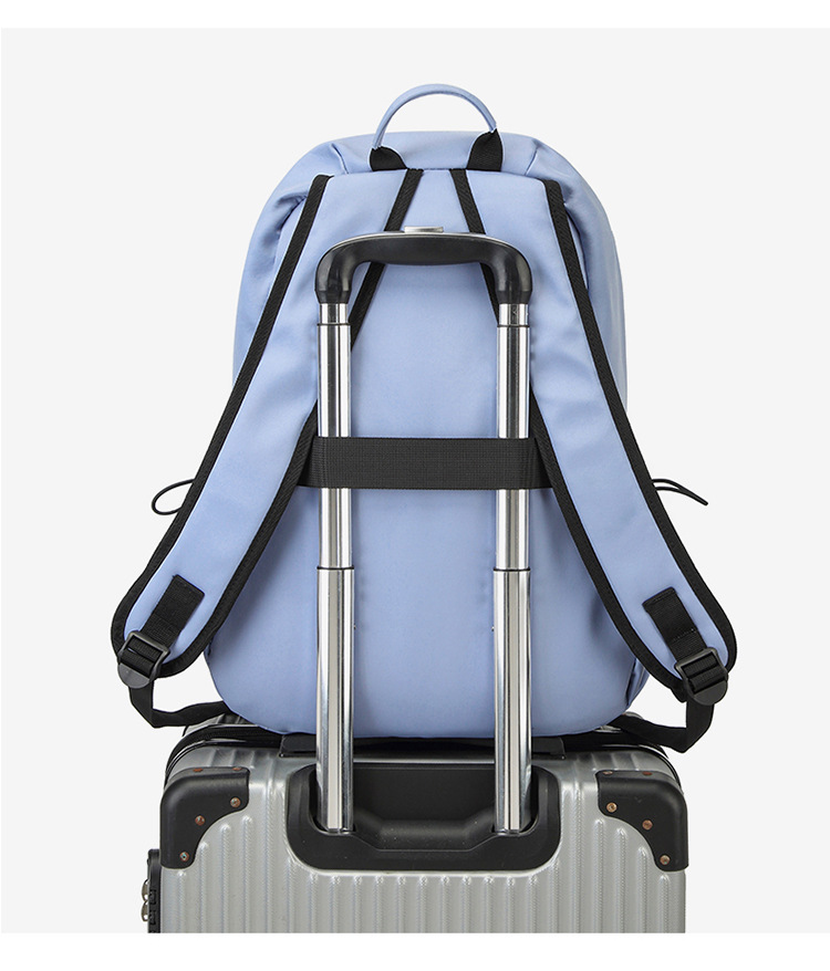 森系大容量休闲双肩包ins韩版纯色百搭初高中学生书包定制印logo详情14