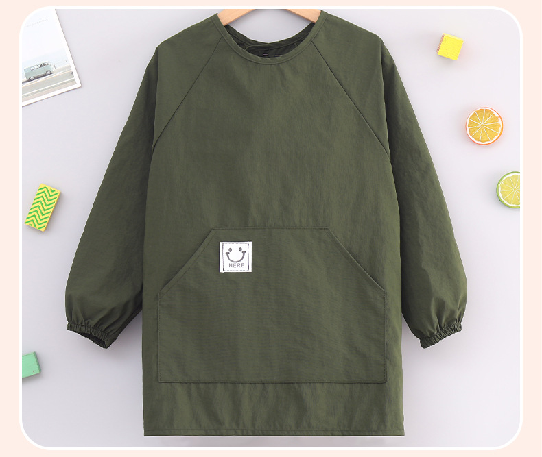 儿童罩衣防泼水长袖围裙耐脏餐饮幼儿园吃饭反穿衣小学生画画衣详情26