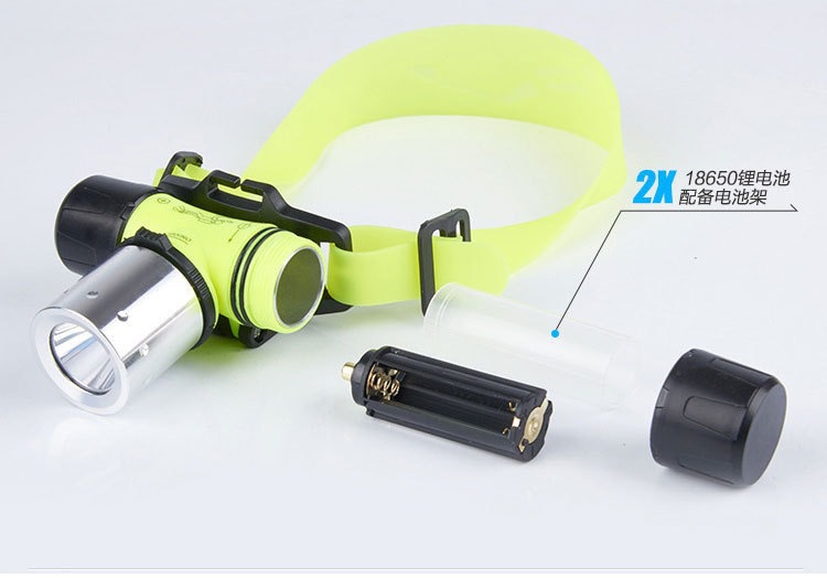 厂家销大功率 强光 潜水头灯T6 10W强光潜水灯强光头灯详情1