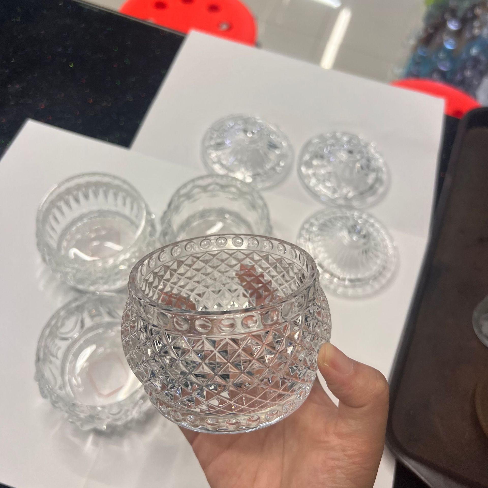 透明玻璃糖缸储物罐伴手礼装饰糖果罐茶叶罐欧式花边糖缸收纳摆件详情2