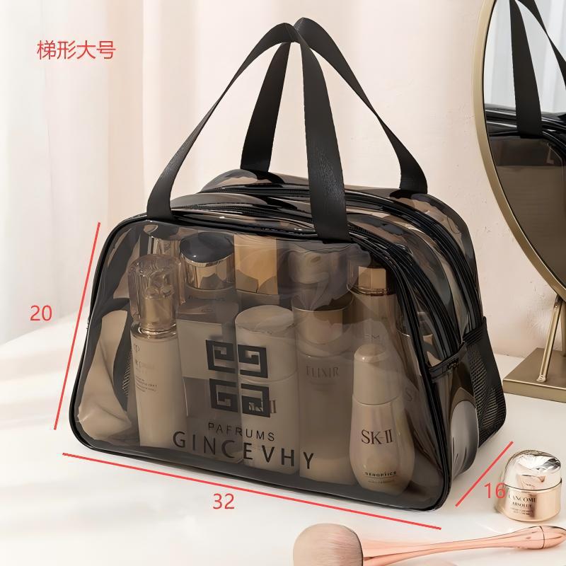 干湿分离洗漱包 双层加厚PVC防水沙滩泳池洗漱收纳包旅行化妆包详情6