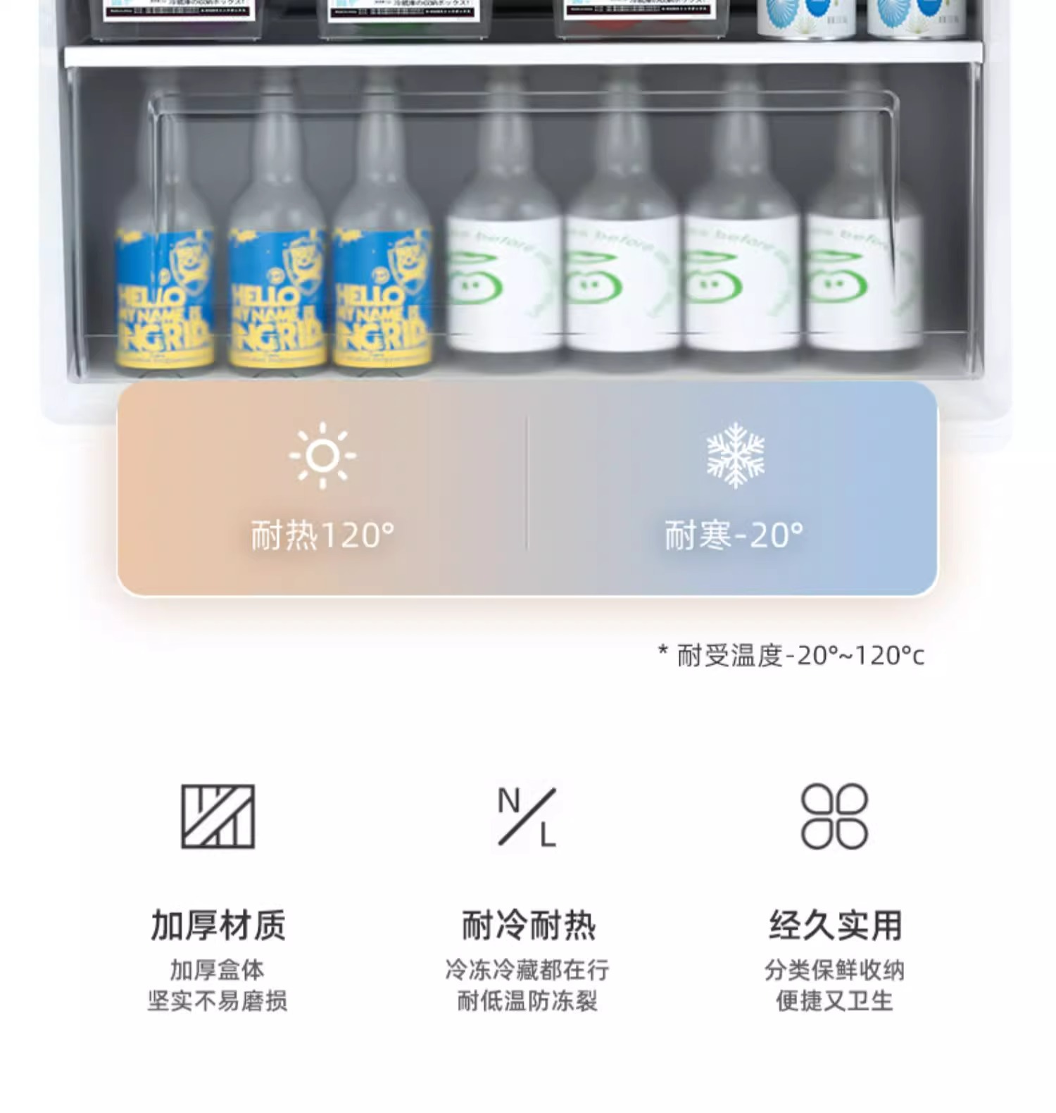 食品级冰箱收纳盒保鲜盒厨房蔬菜水果专用整理神器带手柄鸡蛋盒子详情7