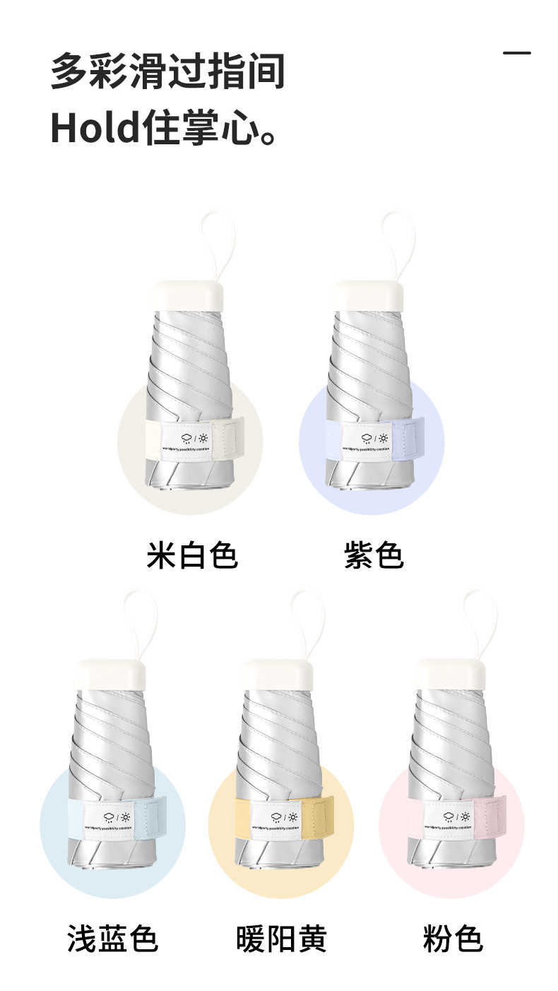 钛银雨伞批发遮阳伞防晒防紫外线小巧便携轻量晴雨两用女太阳伞详情22