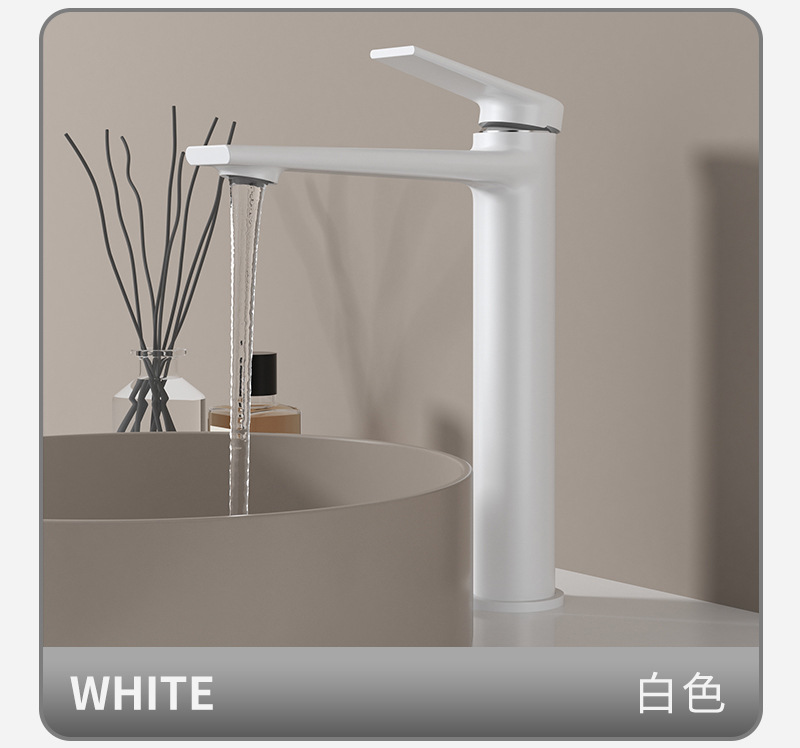 全铜加高冷热混水龙头静音洗脸盆浴室柜卫生间台上盆龙头开平水暖详情14