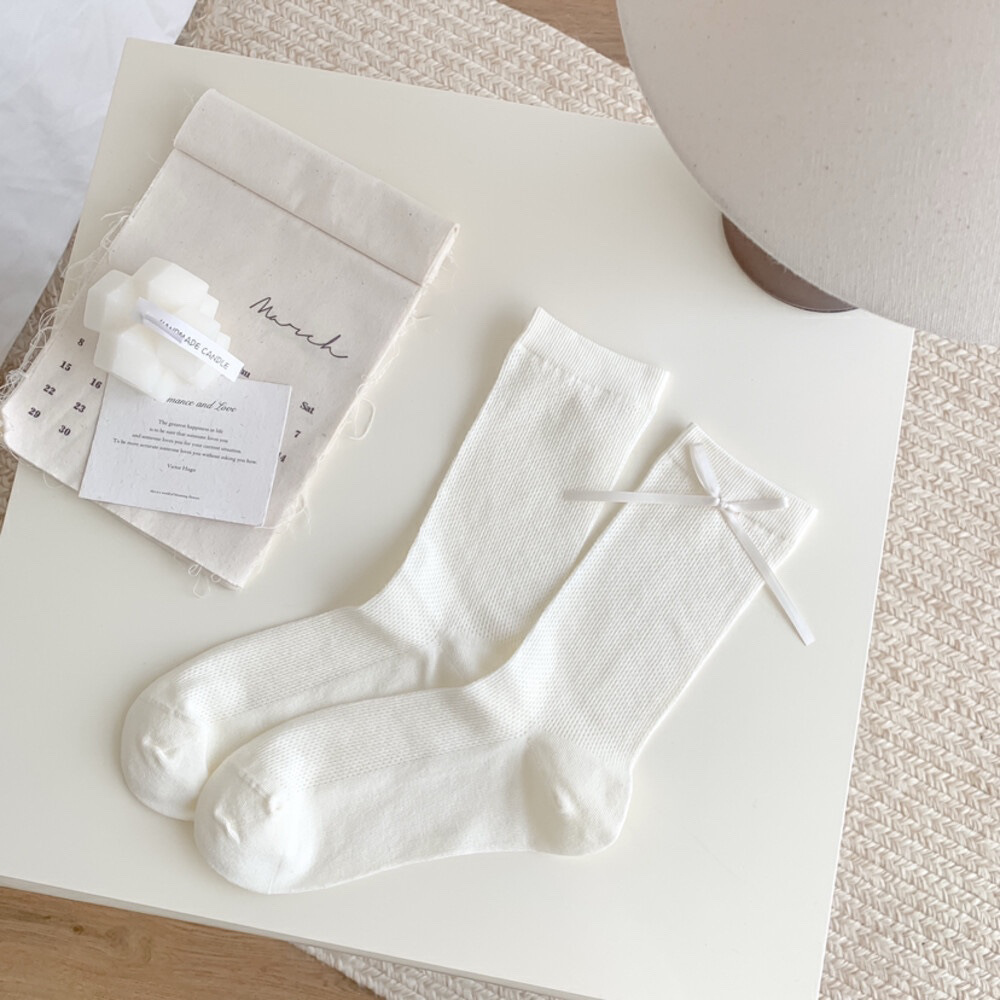 White twisted bubble mouth lace socks, summer thin black fungus edge mid-calf socks, Mary Jane Dui Dui breathable thin socks pic 6