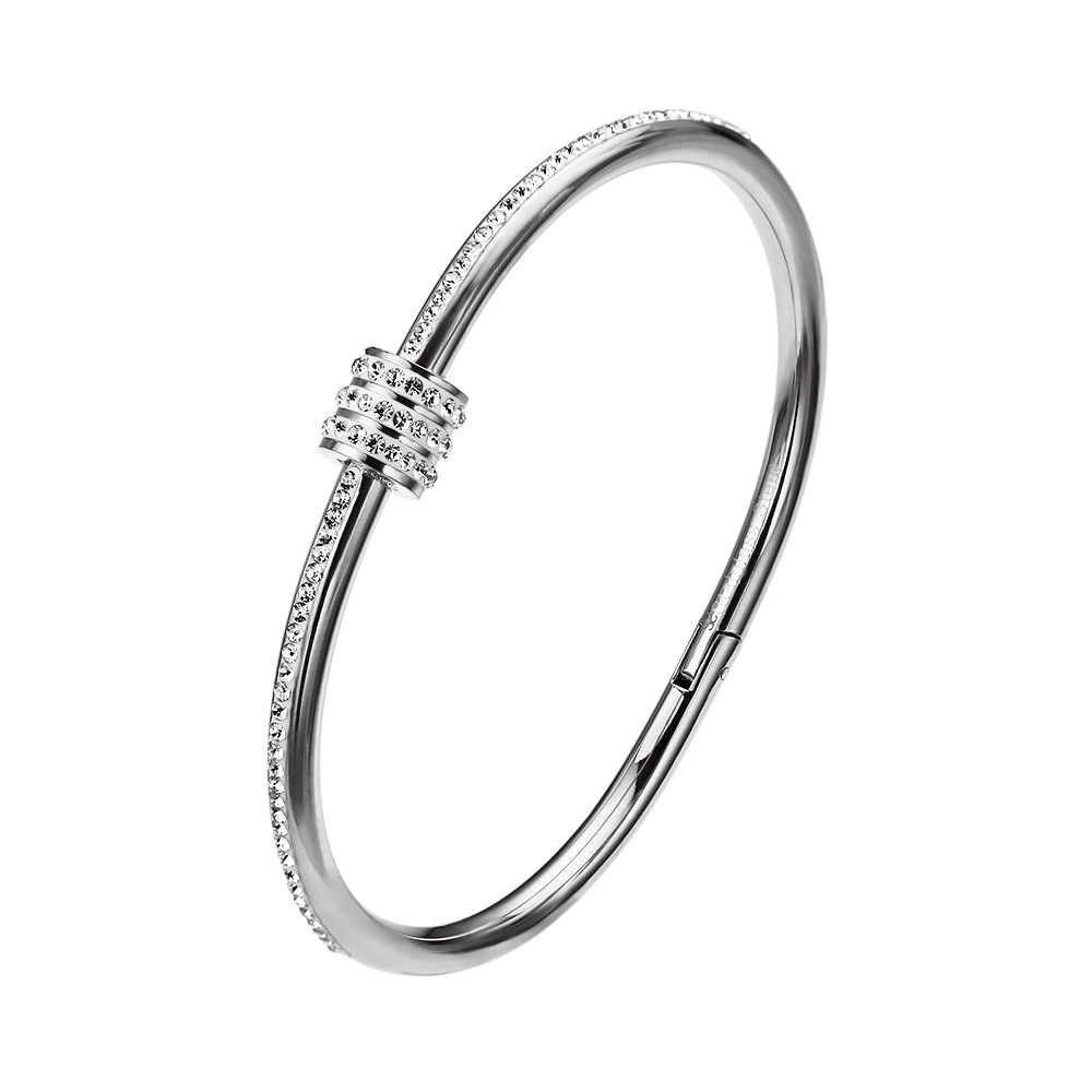 A classic 18k rose gold titanium steel bracelet that is a bestseller in Japan and South Korea. It is a unisex love nail bracelet that does not fade pic 16