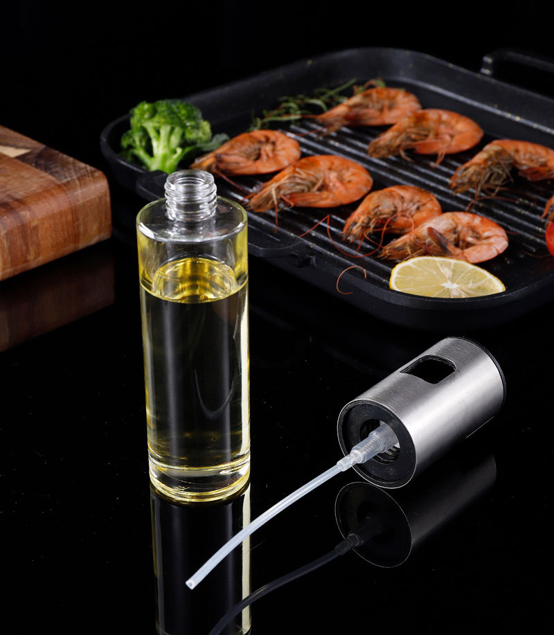 304不锈钢喷油瓶按压式喷雾家用厨房食用油醋烧烤防漏玻璃喷油壶详情20