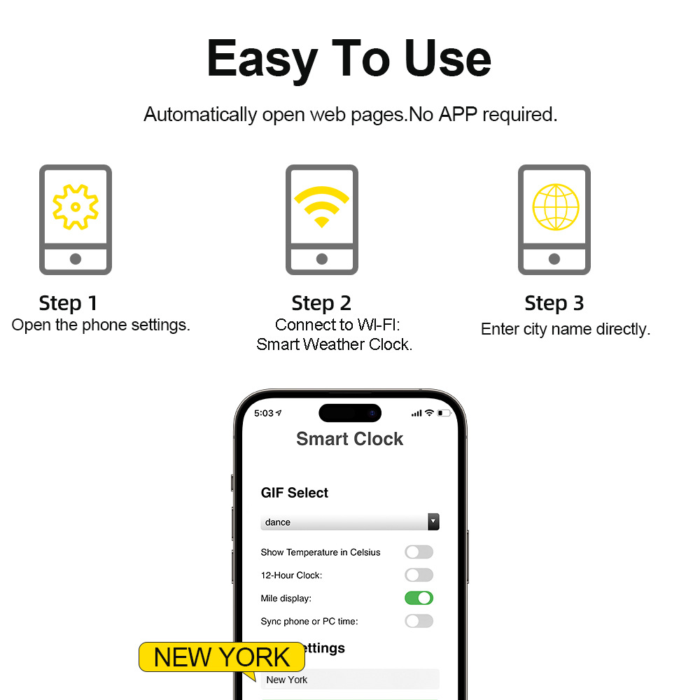 2024 New cross-border exclusive smart desktop electronic clock, WIFI weather station, weather mini TV digital ornament pic 8