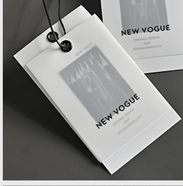 新款防拆一次性吊牌设计个性商标标签订做网红女装挂牌高级感吊卡详情4